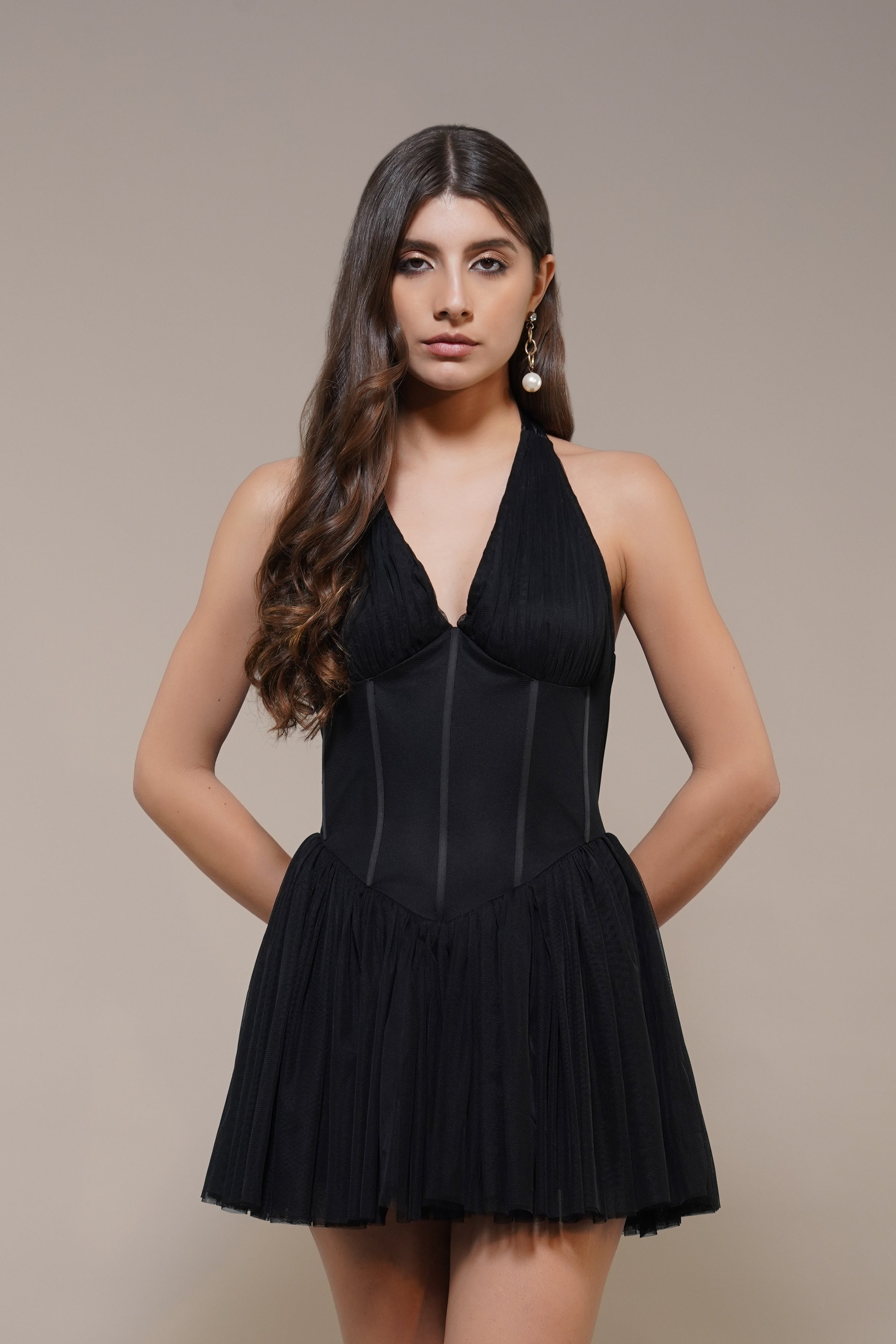 Therma Mini Dress in Black