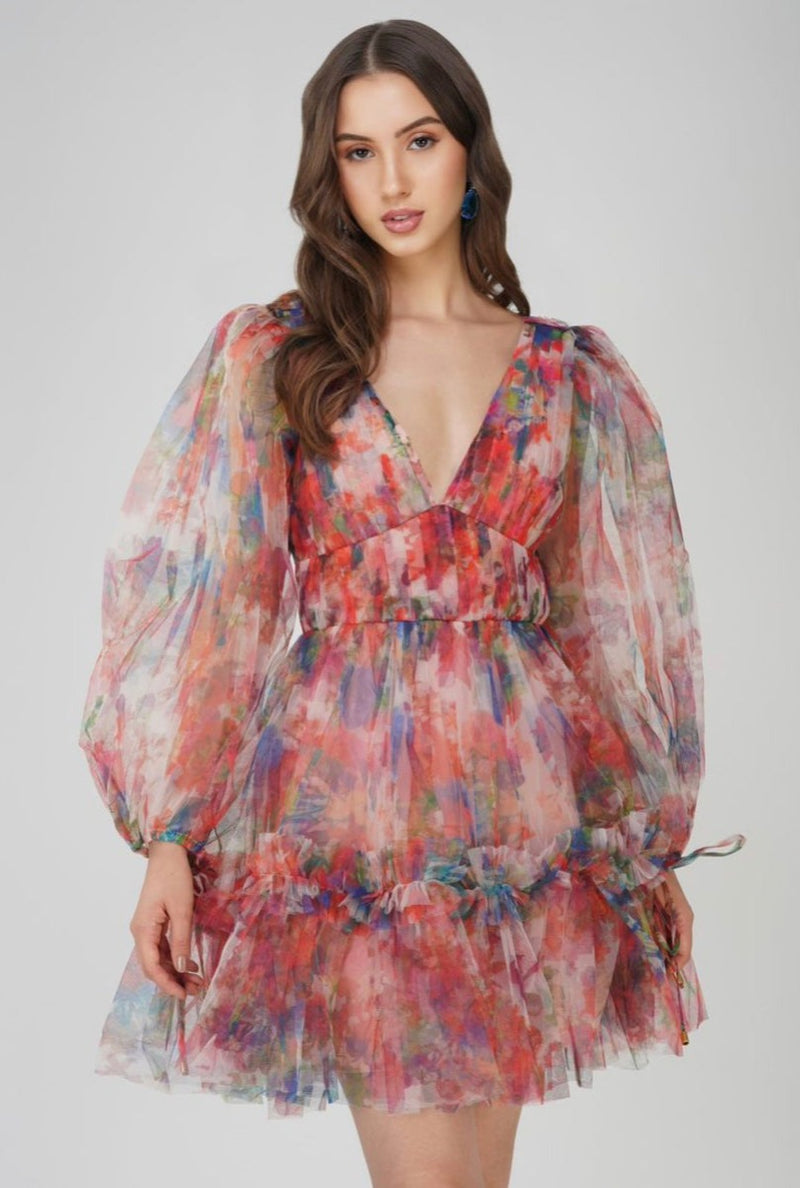 Gracelyn Mini Dress in Floral Print