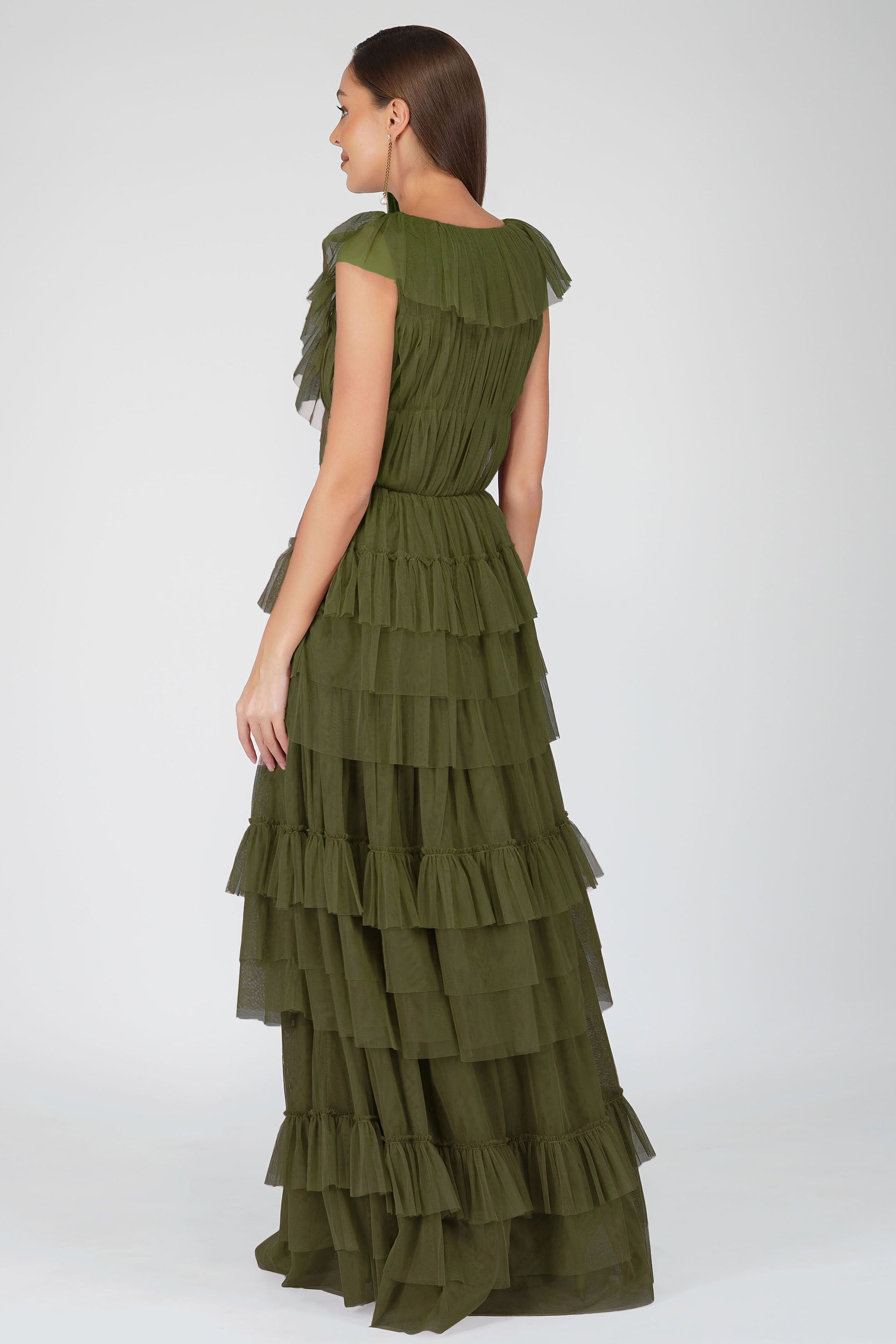 Alexandra Maxi Dress in Deep Olive