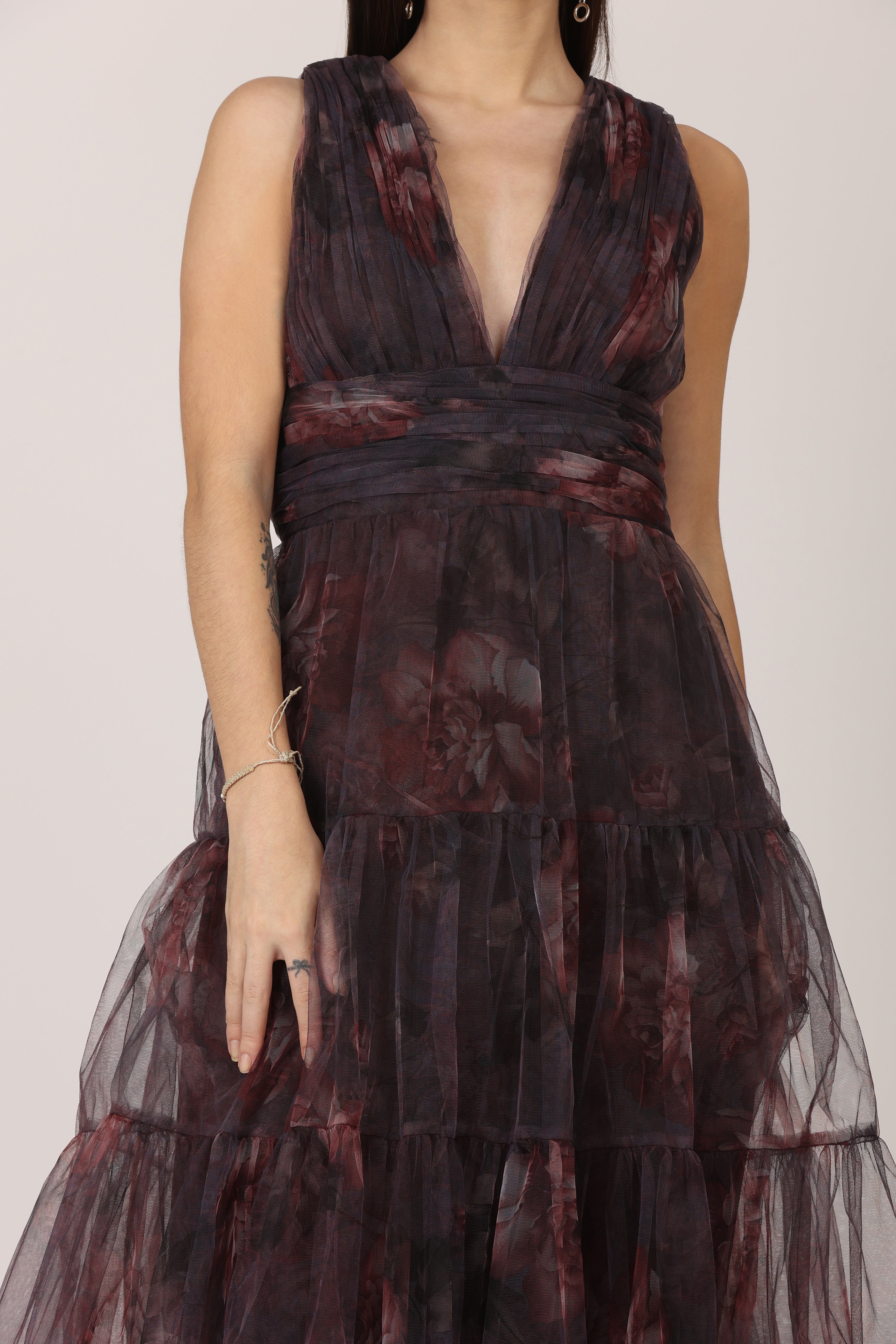 Candace Maxi Dress in Plum Floral