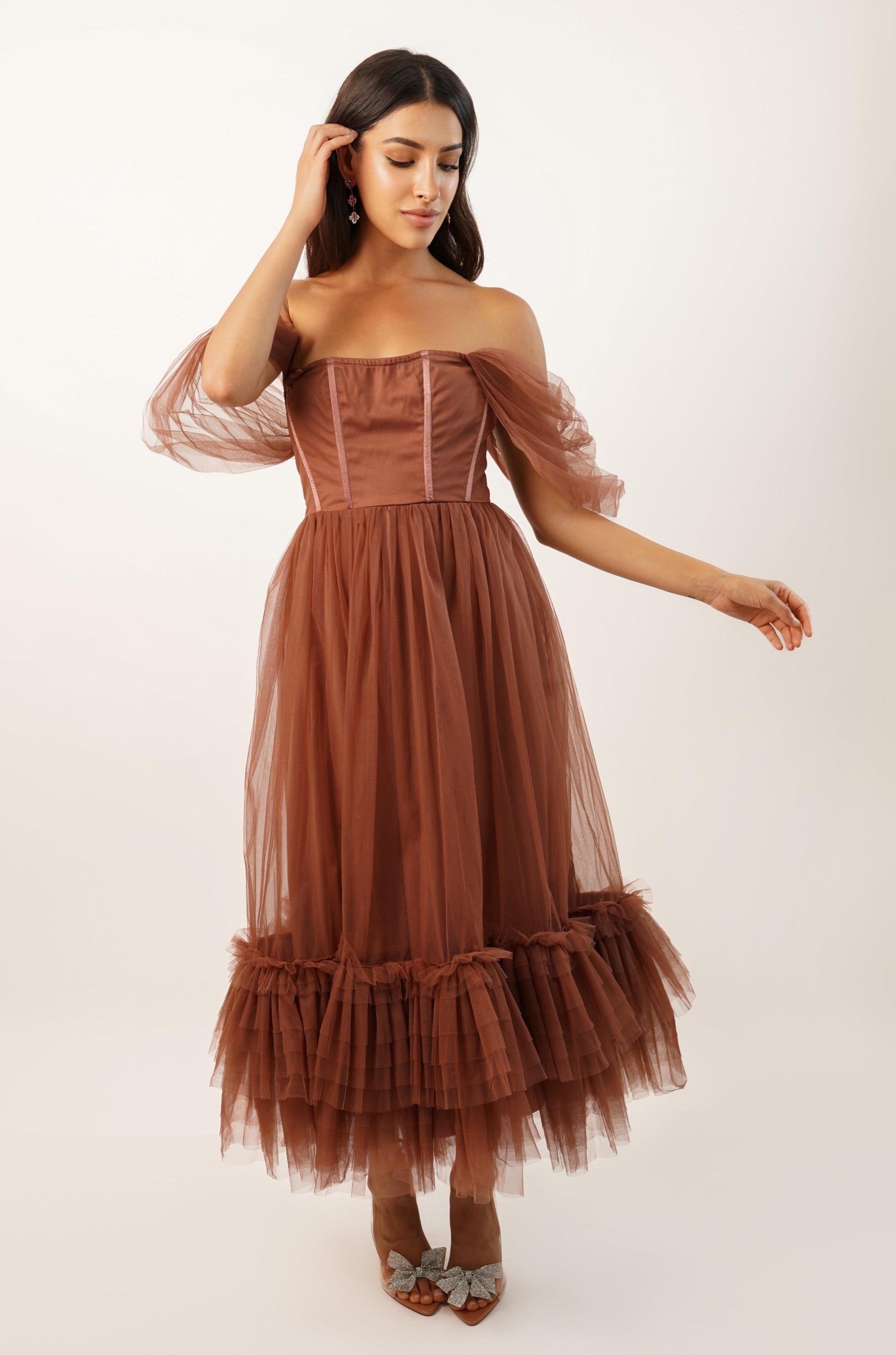 Midi dress tulle best sale