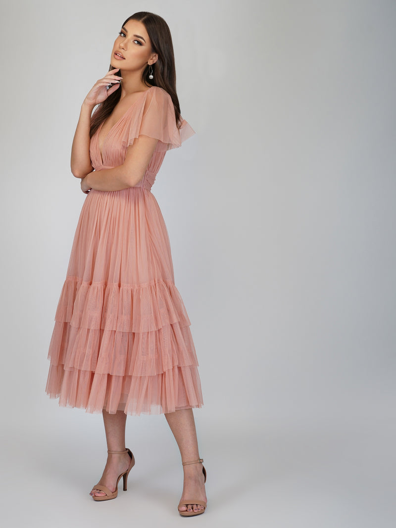 pink-tulle-bridesmaid-dress