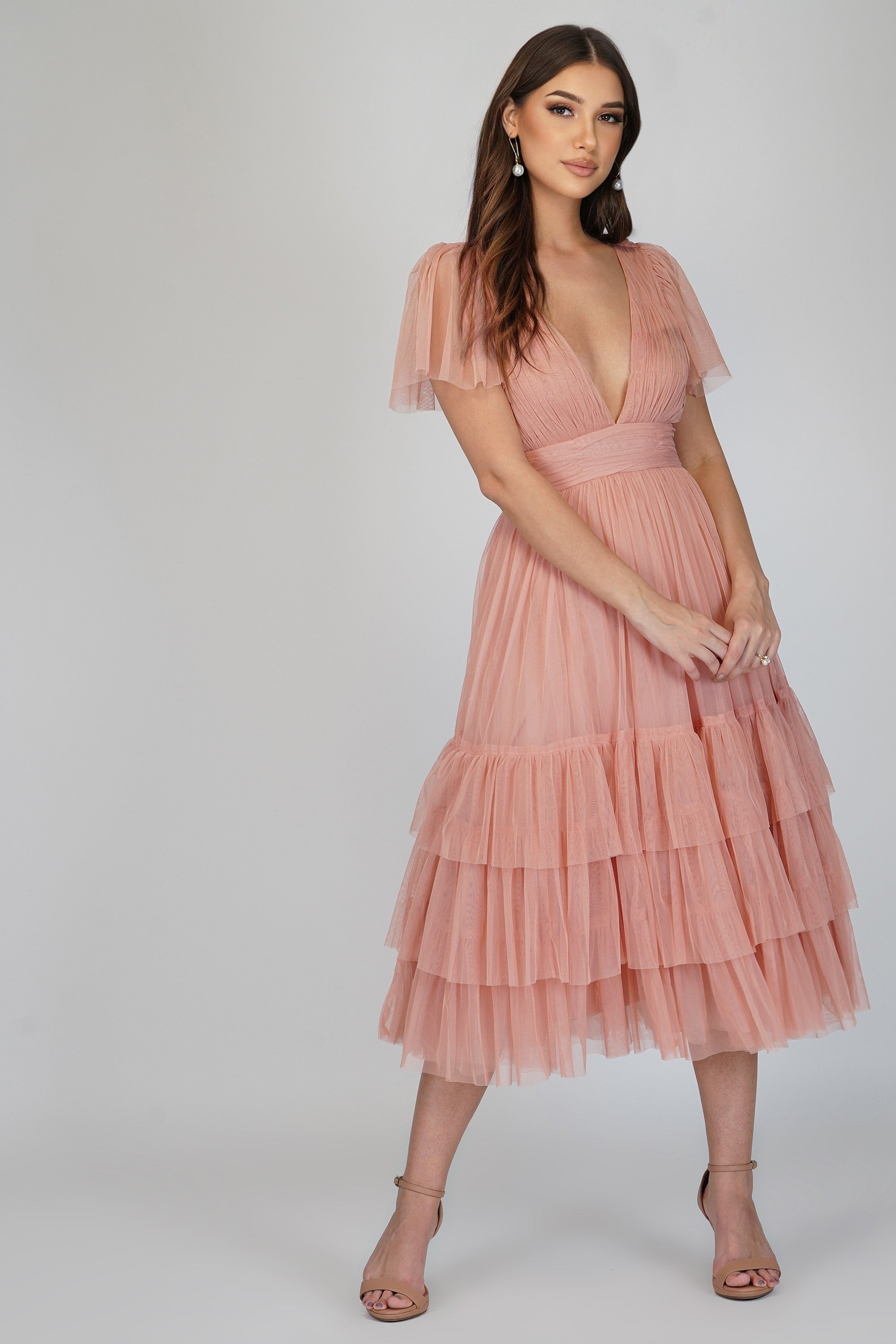 pink-tulle-bridesmaid-dress