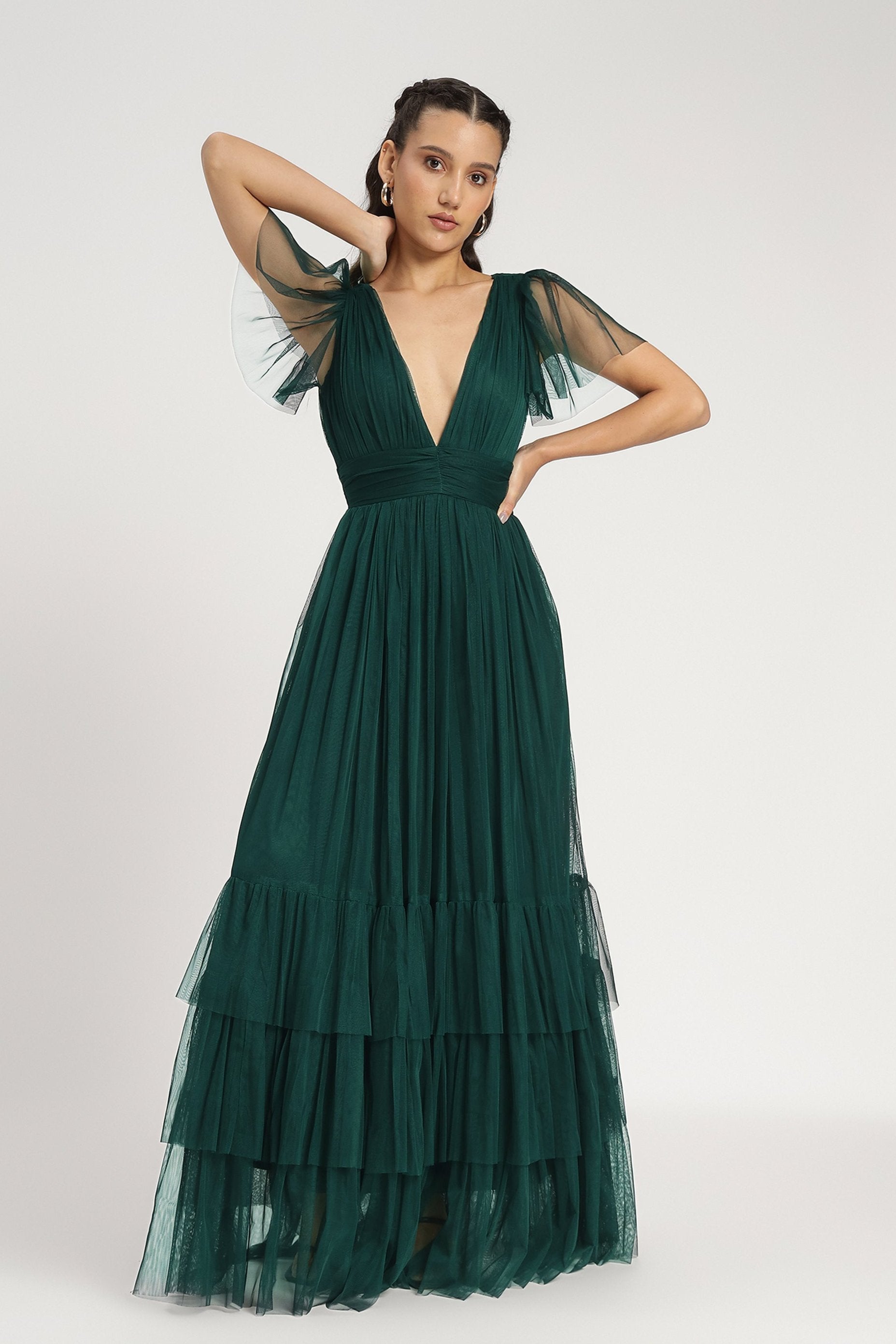 Madison Maxi Dress in Emerald Green