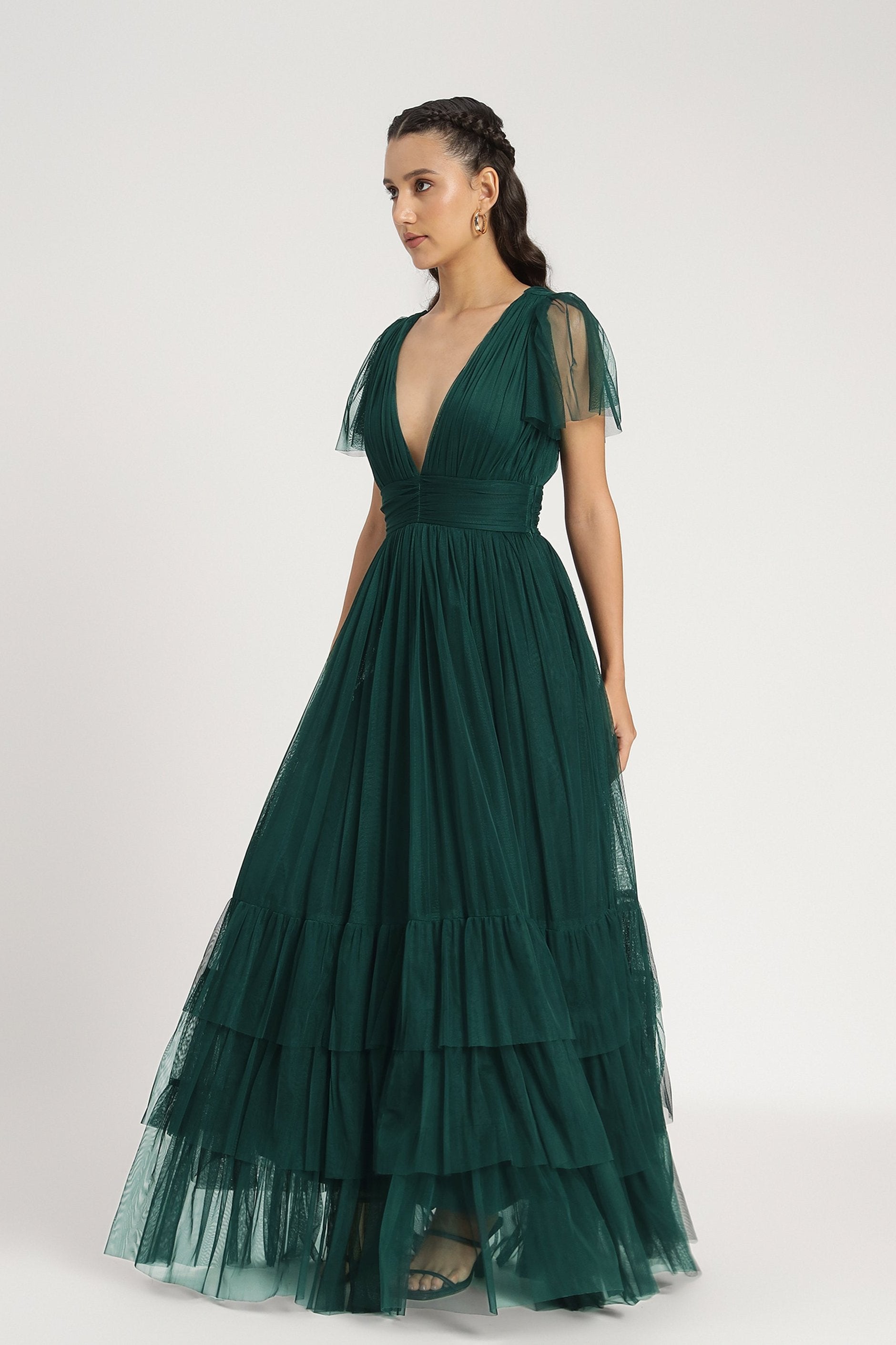 Madison Maxi Dress in Emerald Green