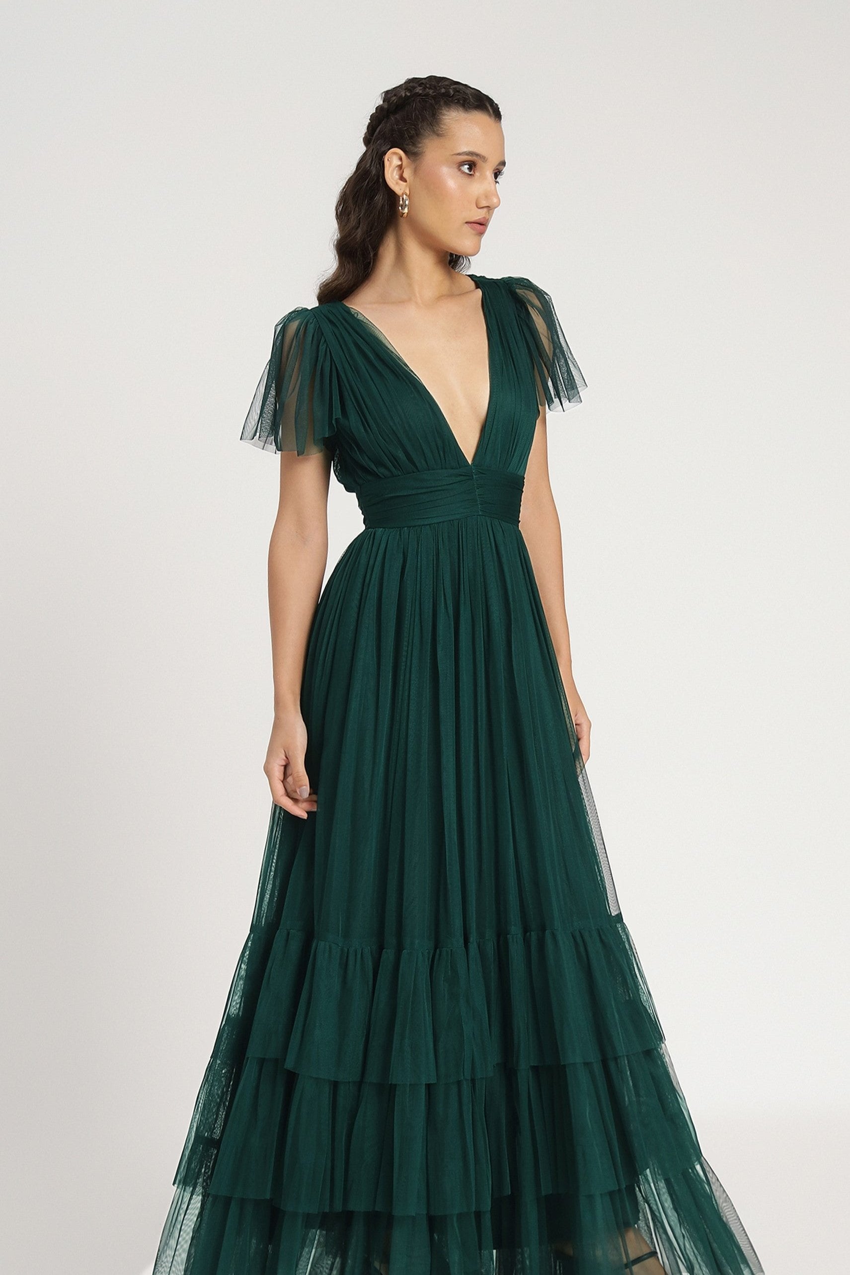 Madison Maxi Dress in Emerald Green