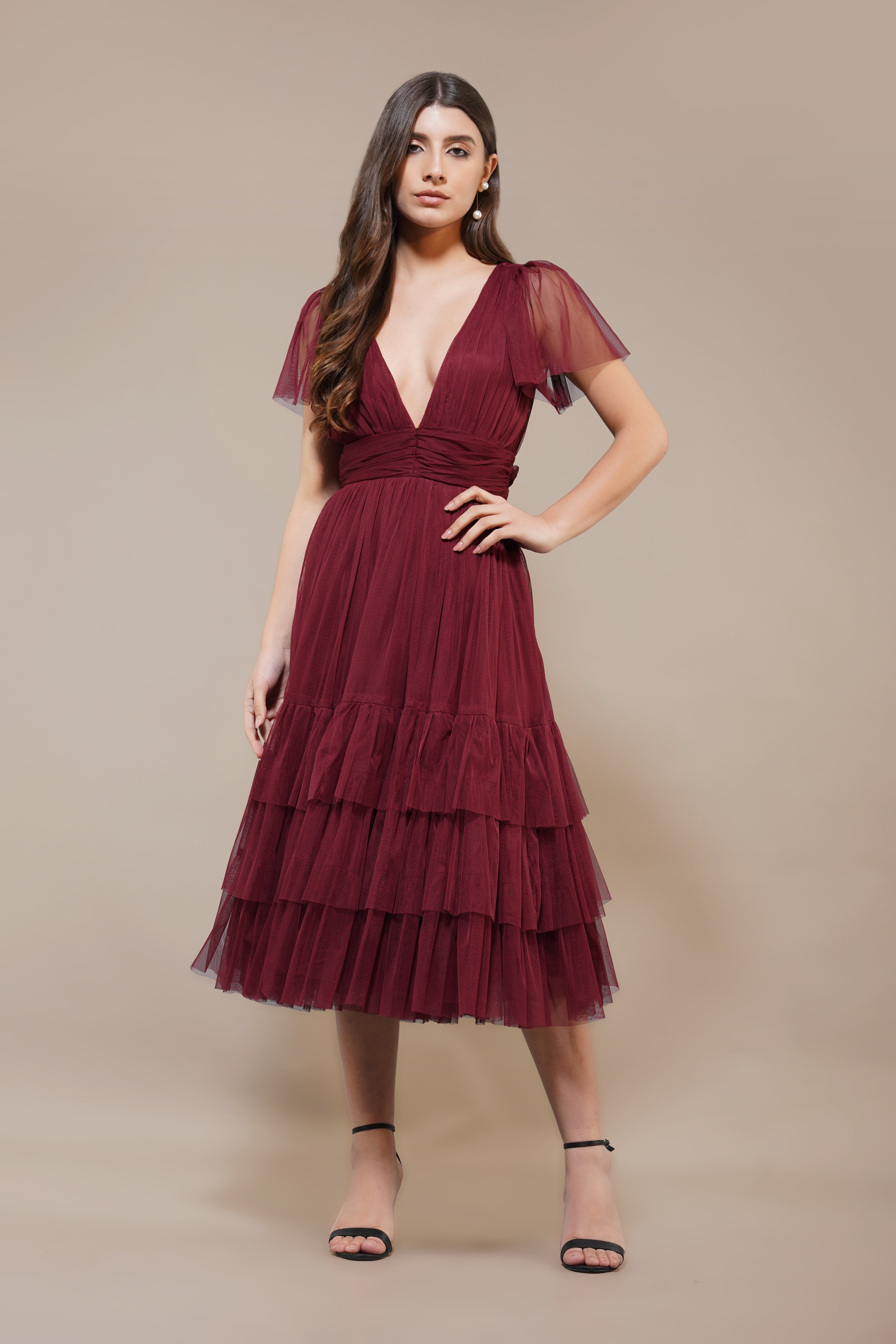 Madison Burgundy Bridesmaid Dress