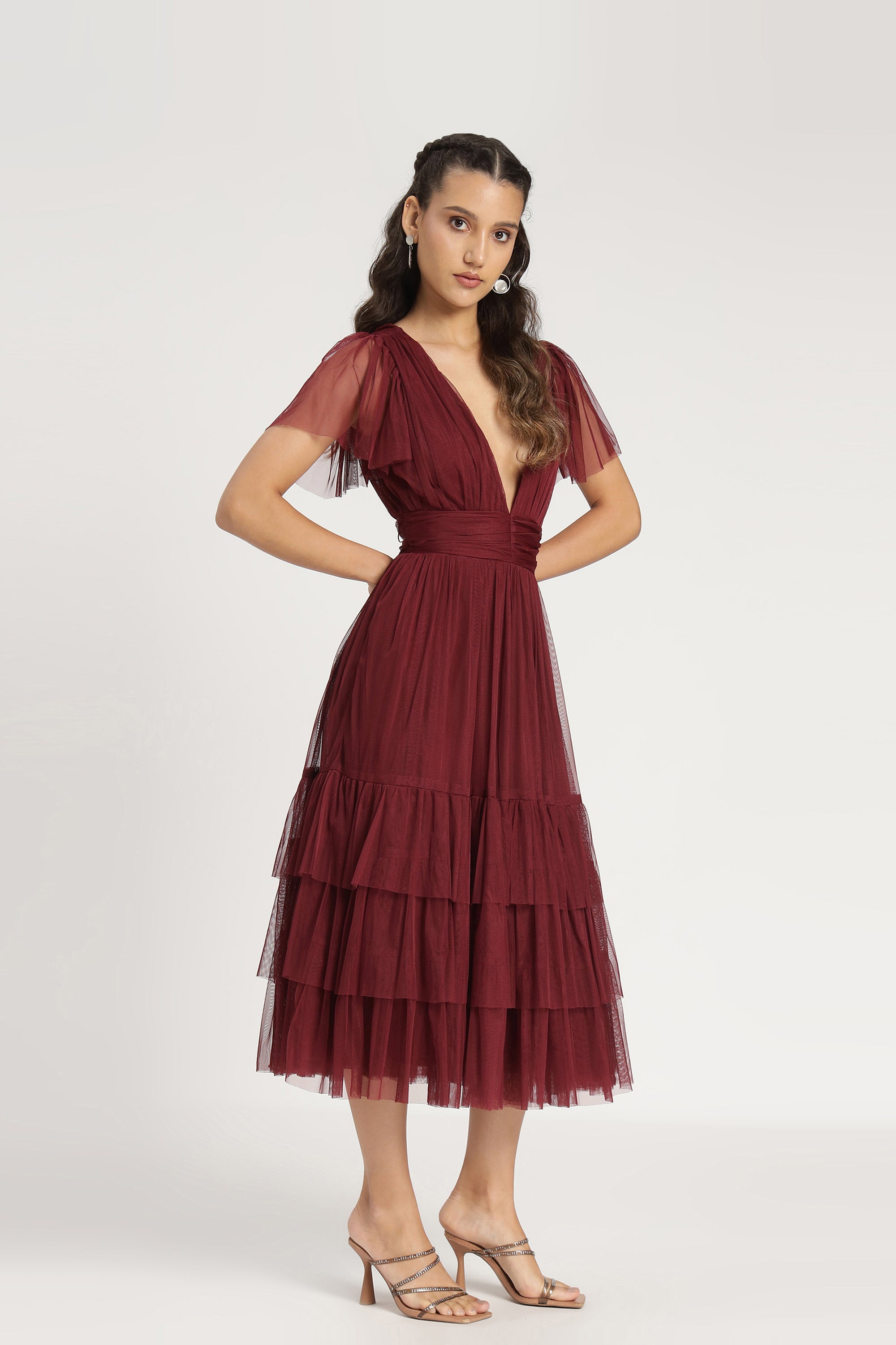 Madison Burgundy Bridesmaid Dress