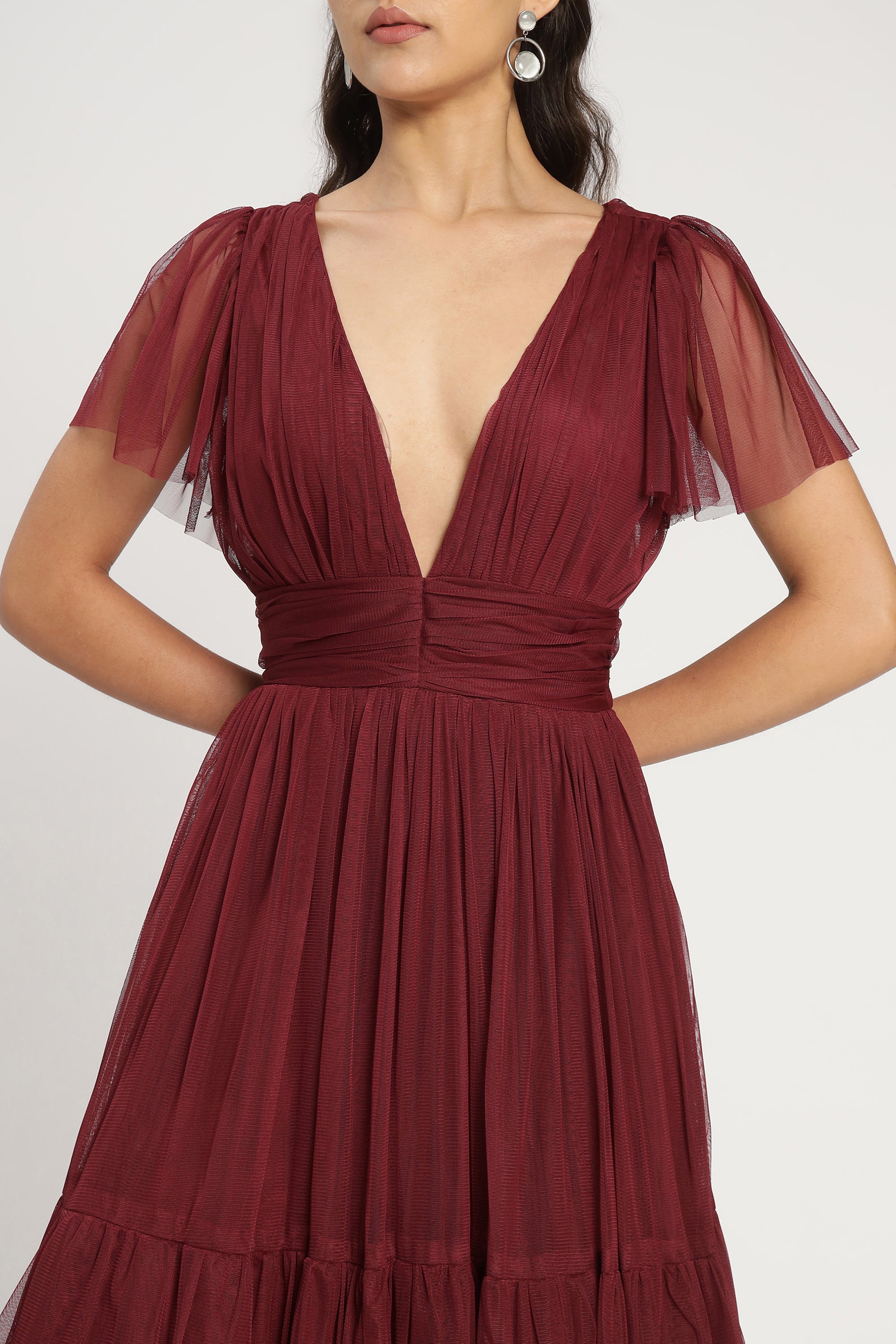 Madison Burgundy Bridesmaid Dress