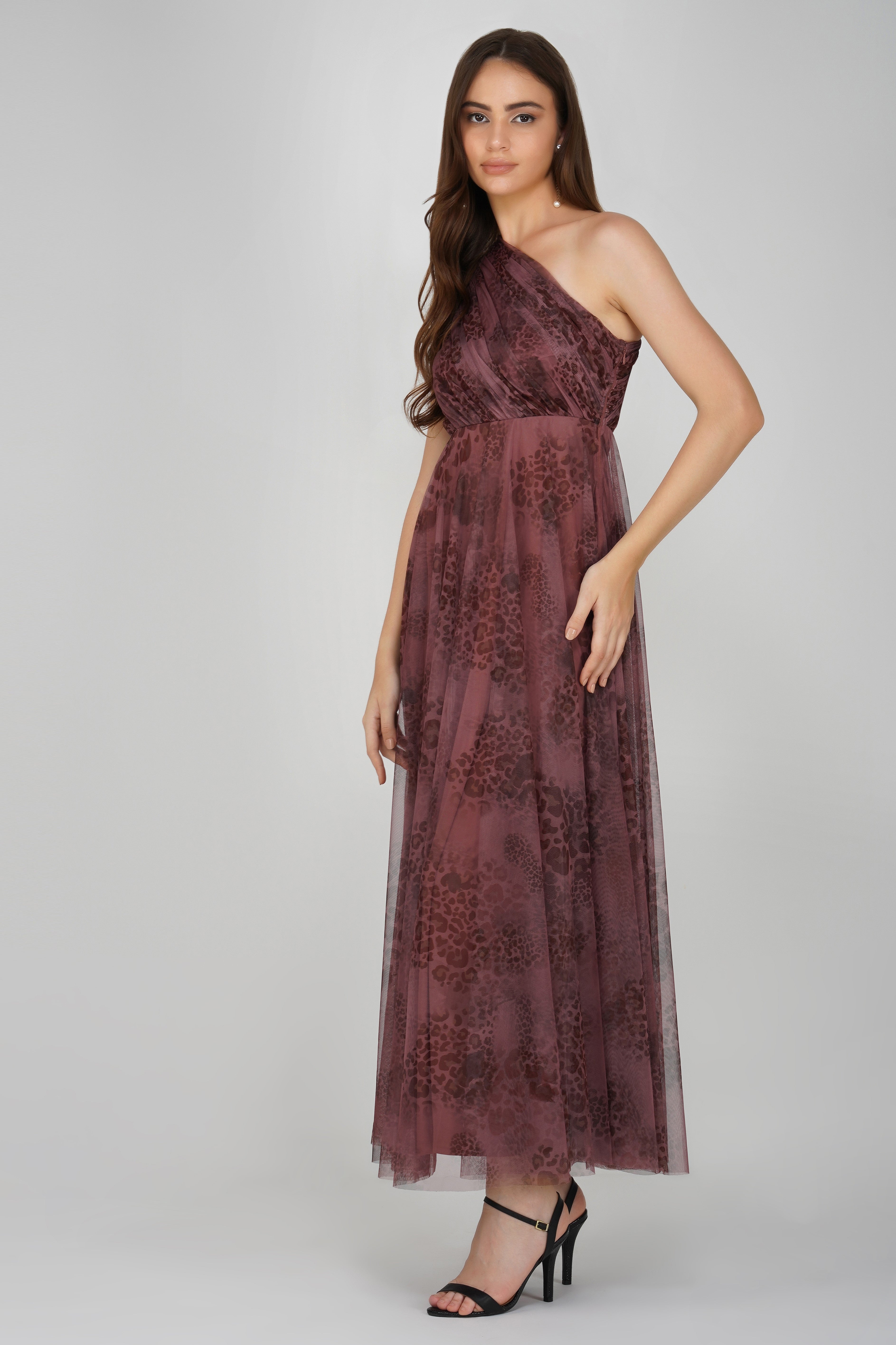 Naiara Maxi Dress in Leopard Print