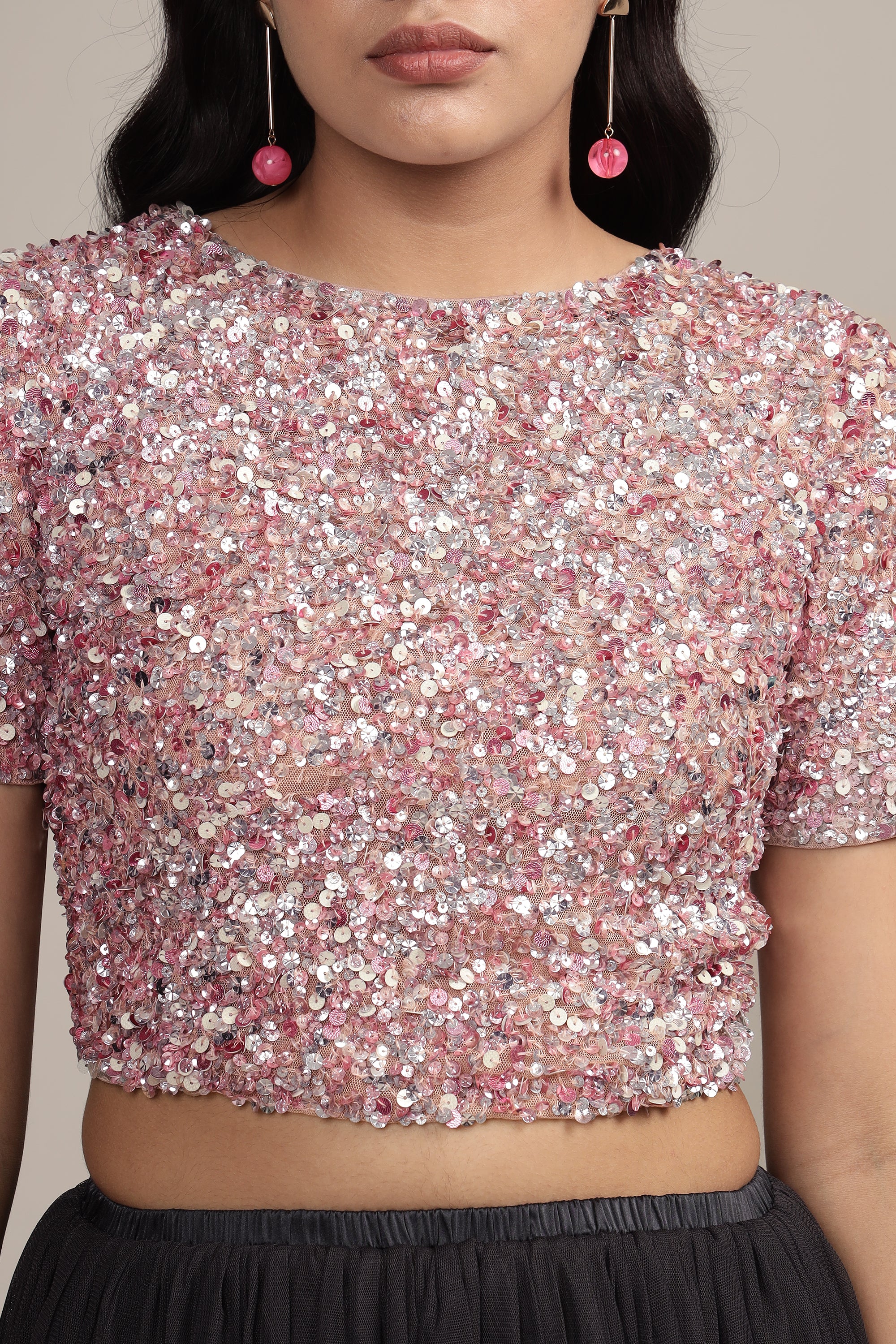 Priya Picasso Embellished Top in Mauve