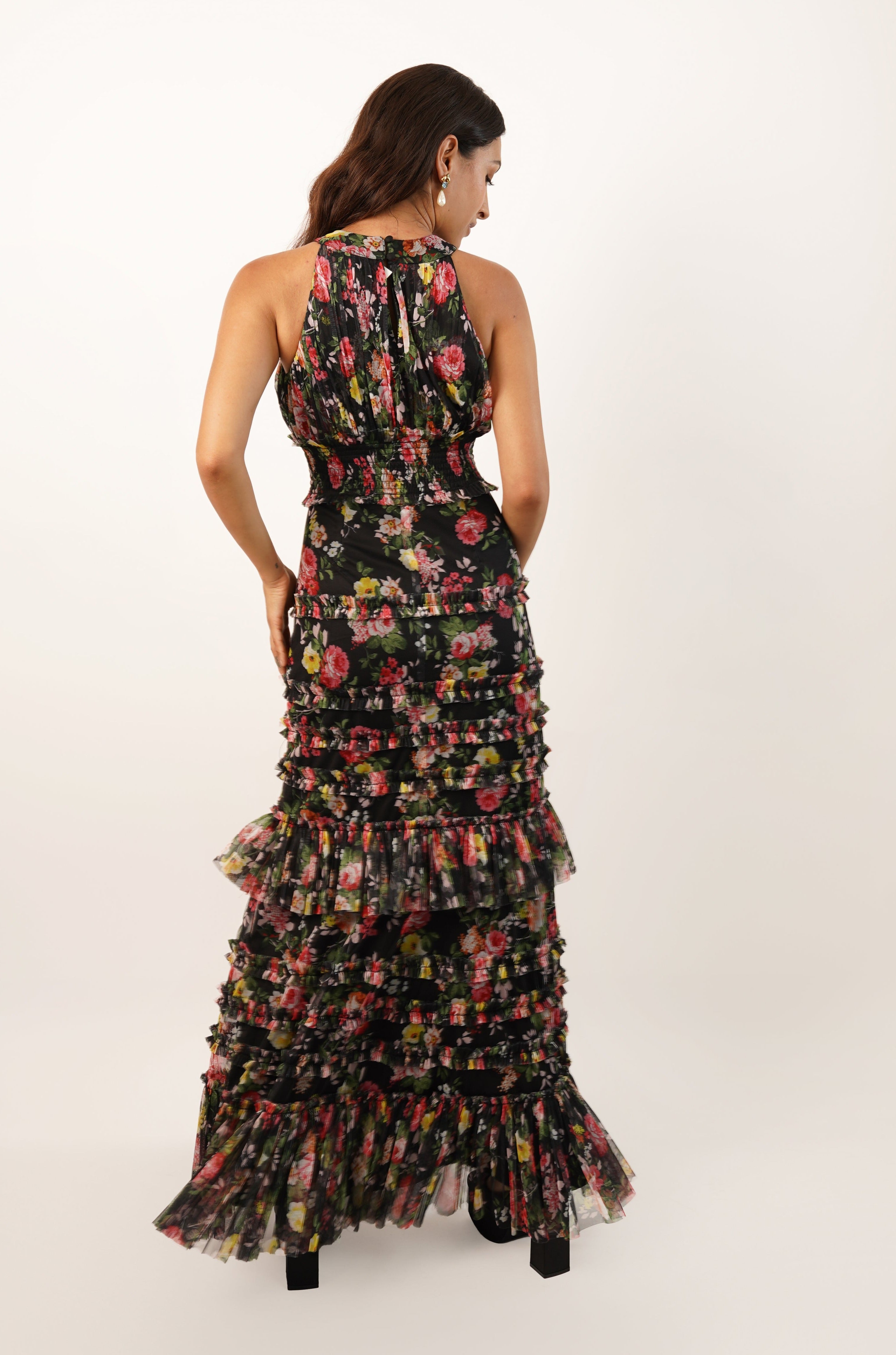 Santiago Winter Floral Maxi Dress