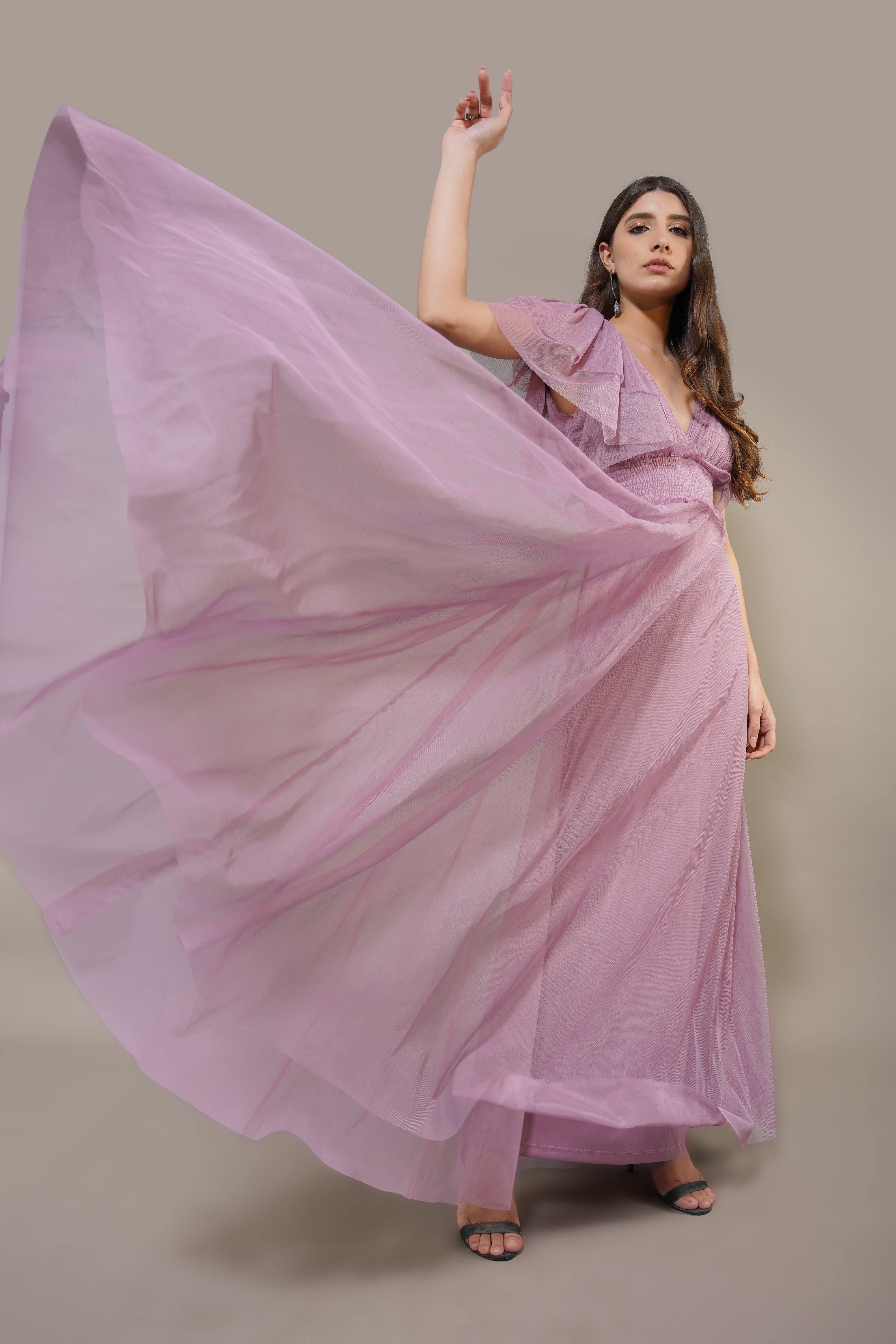 Shelby Maxi Dress in Dusty Lilac