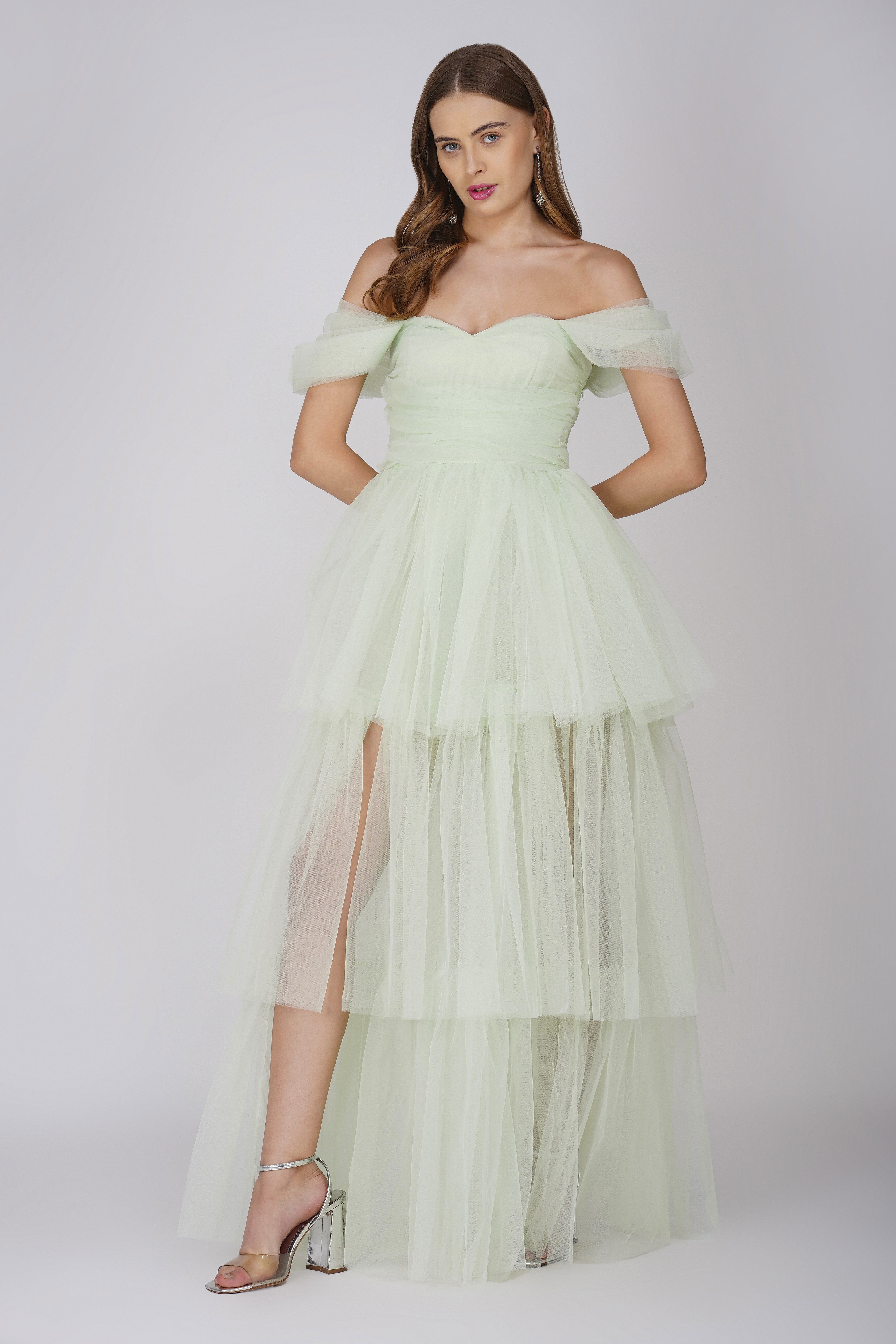 Sydney Tulle Maxi Dress in Sage