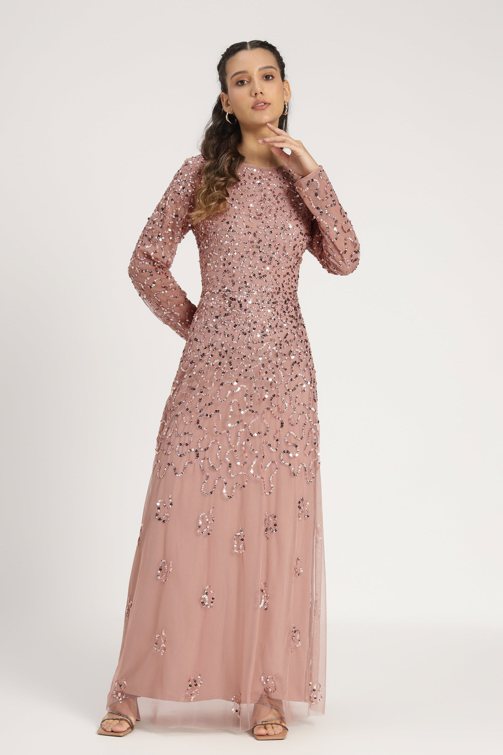 Sylvia Maxi Dress in Mink