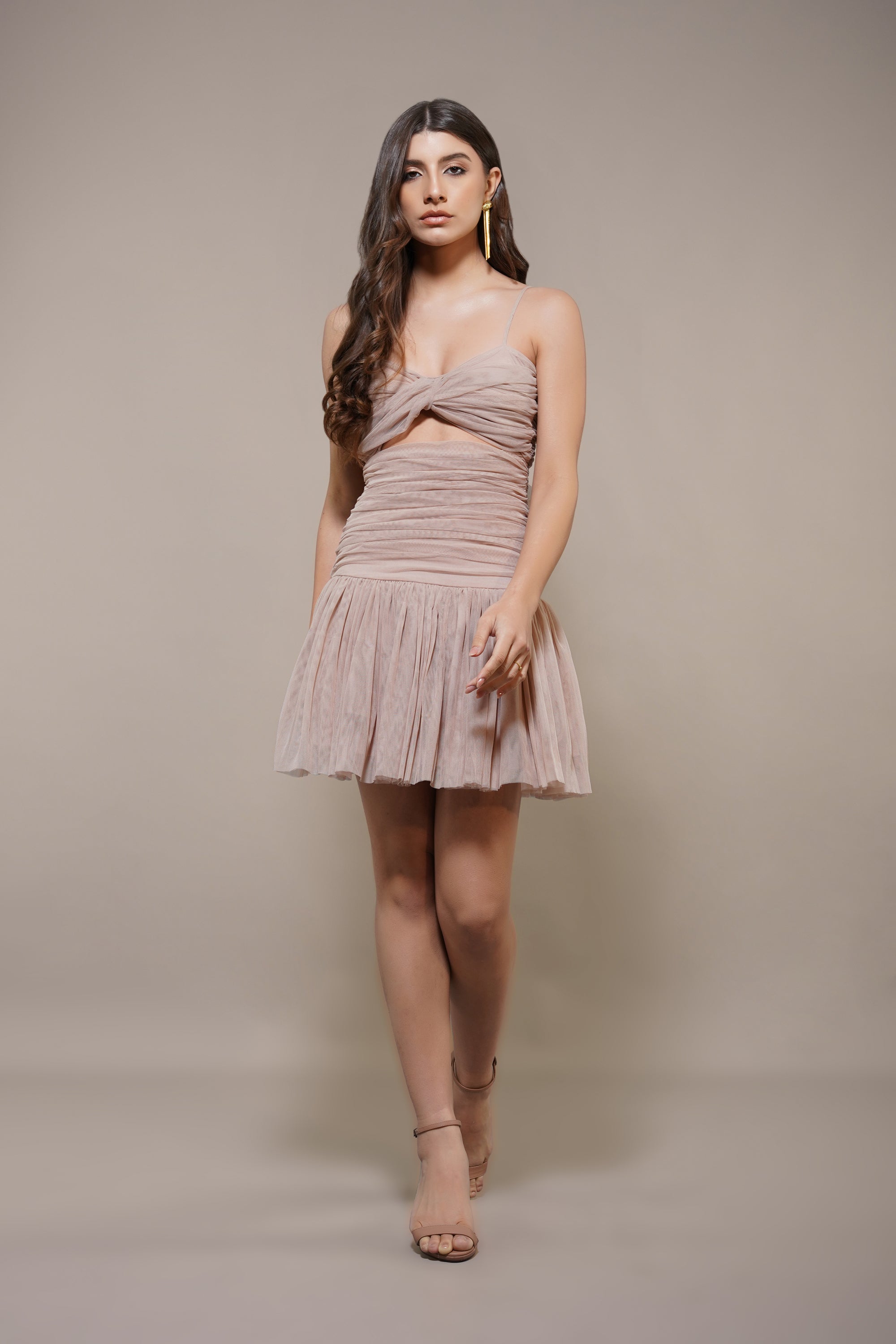 Theodora Mini Dress in Blush