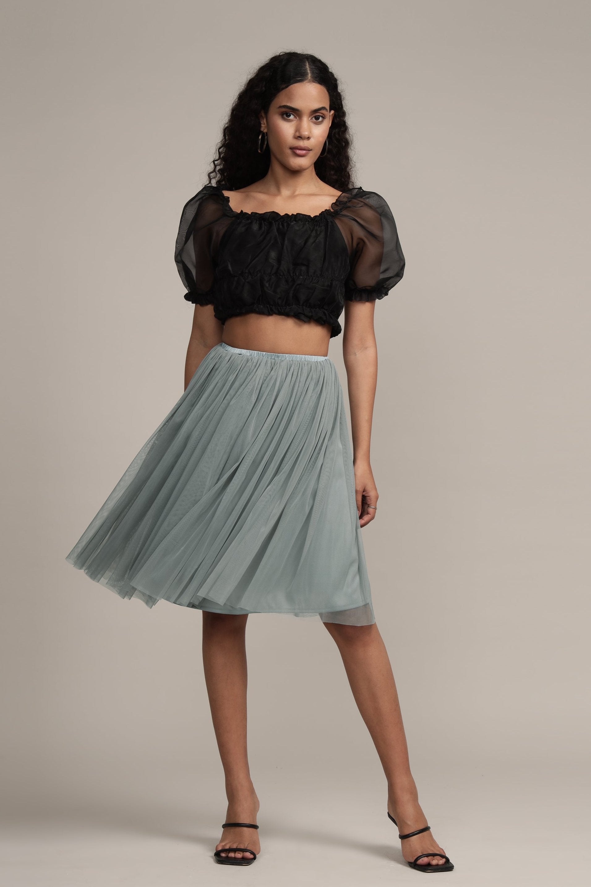 Valentina Skirt in Teal Grey