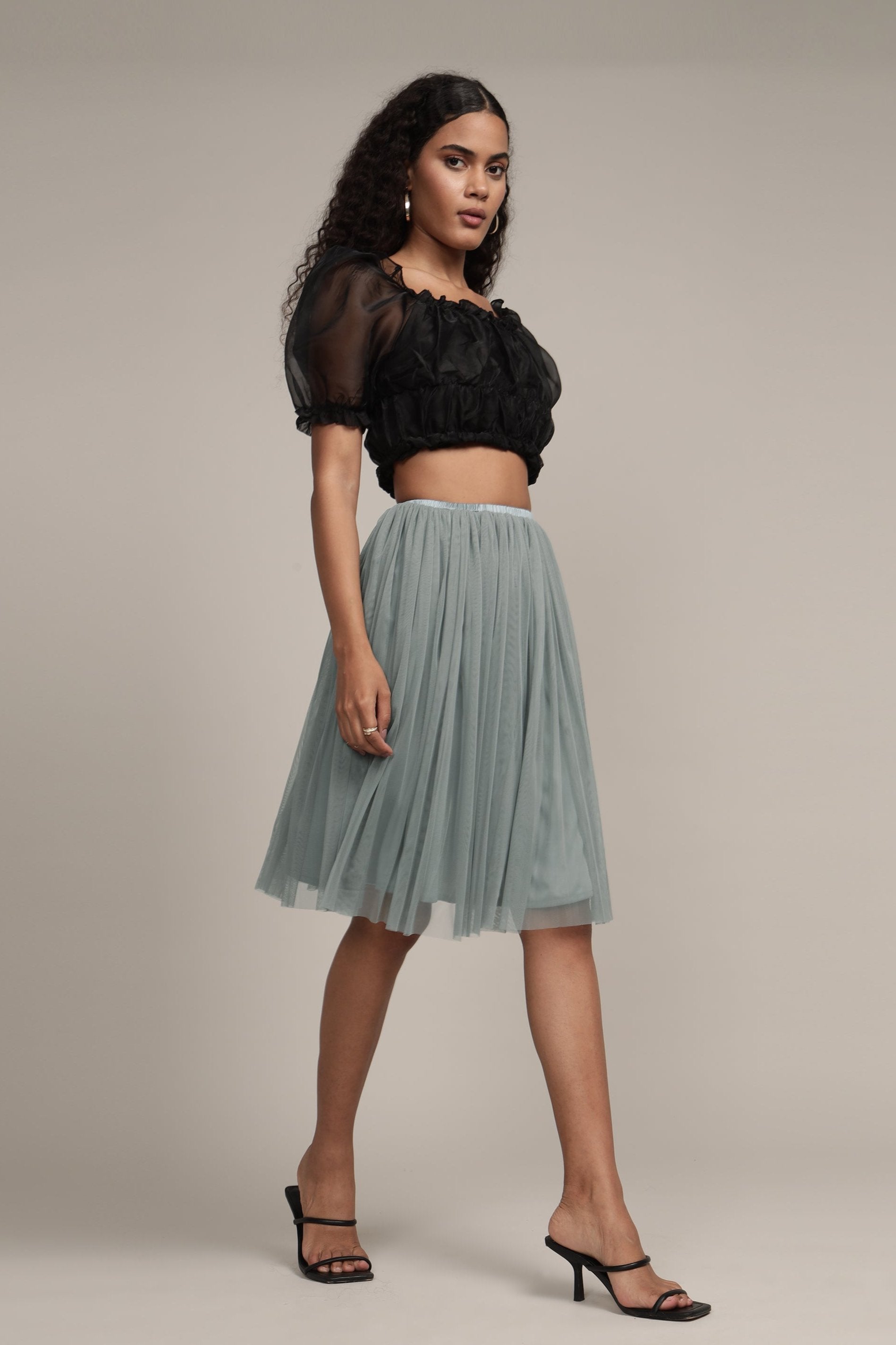 Valentina Skirt in Teal Grey