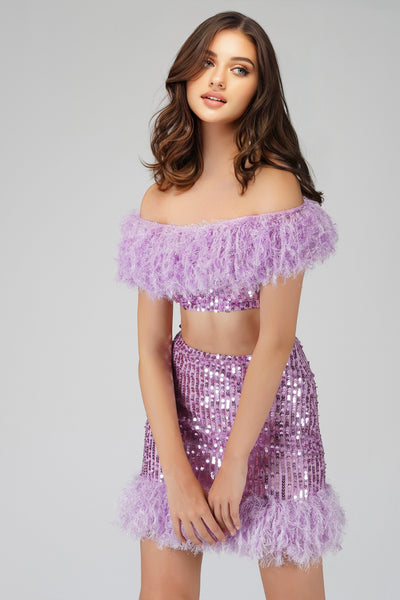 Lavender sequin top online