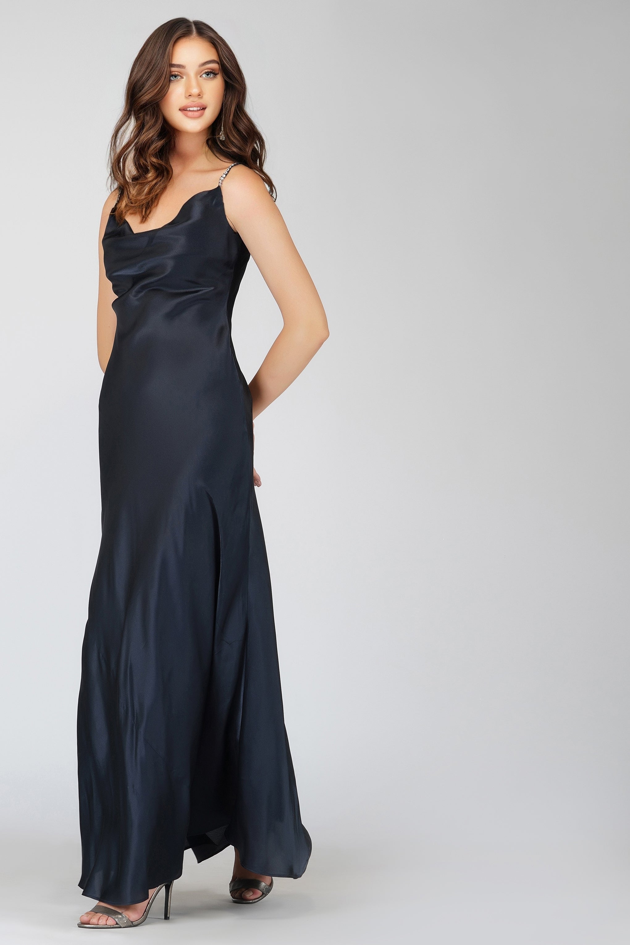 satin slip dress