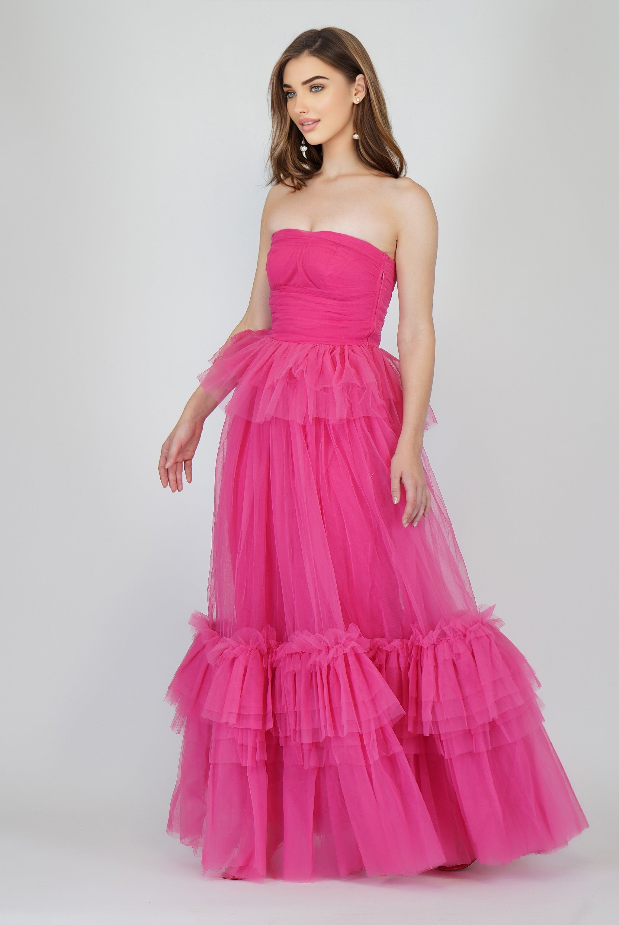 pink tulle dress