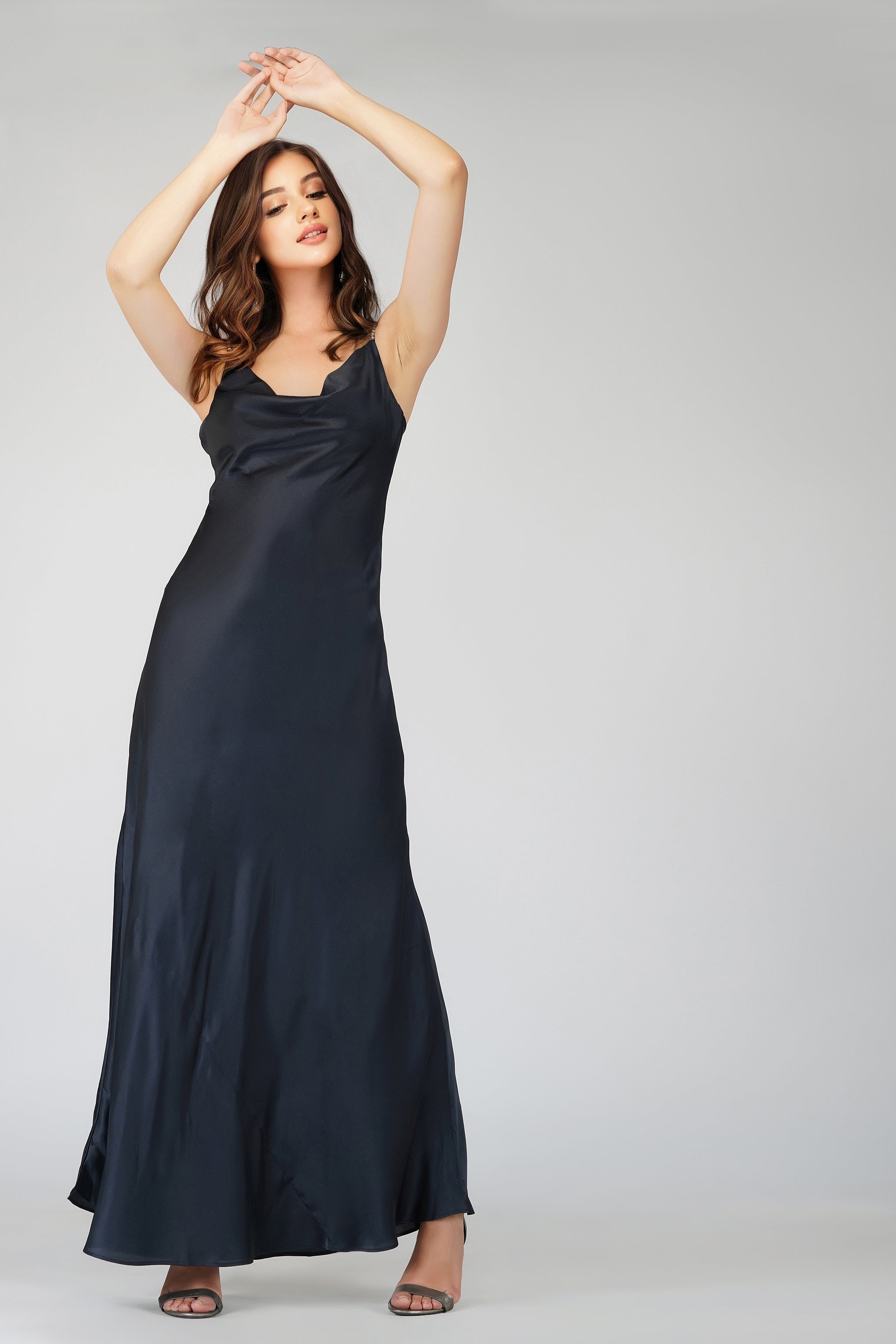 satin slip dress