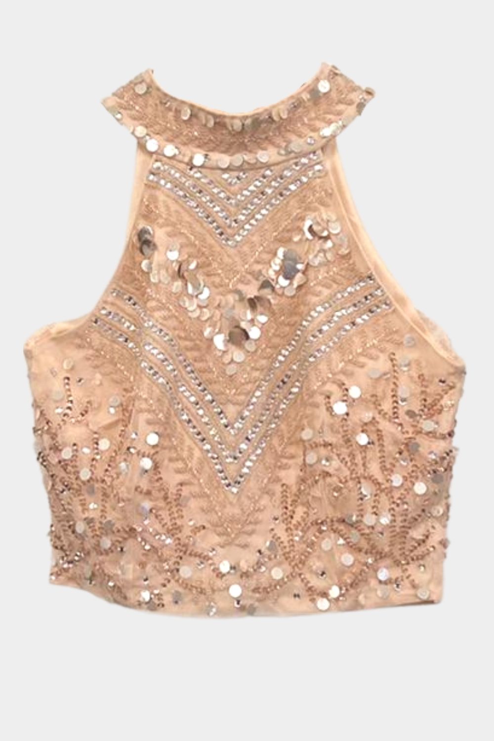 Shalice Nude Beaded Top