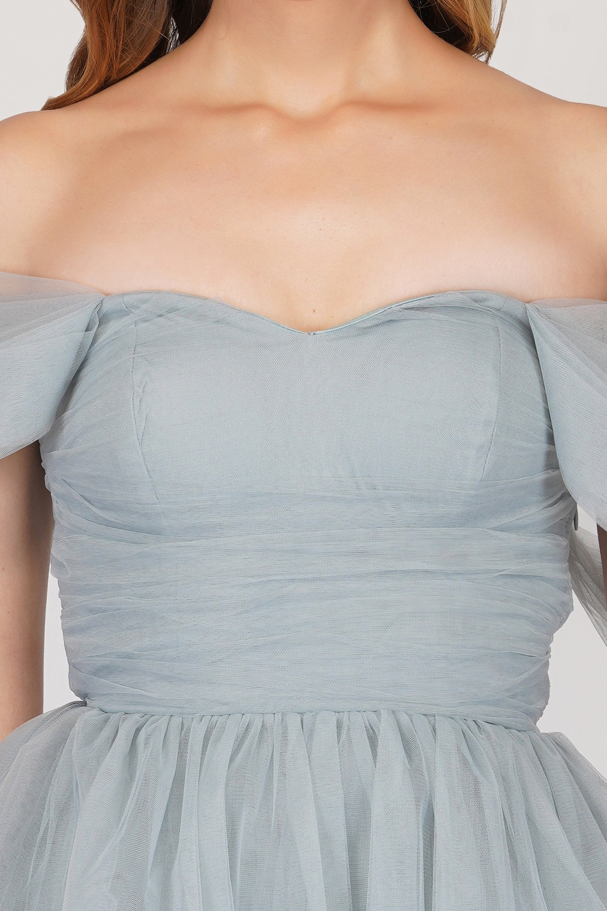 Sydney Dusty Blue Tulle Dress