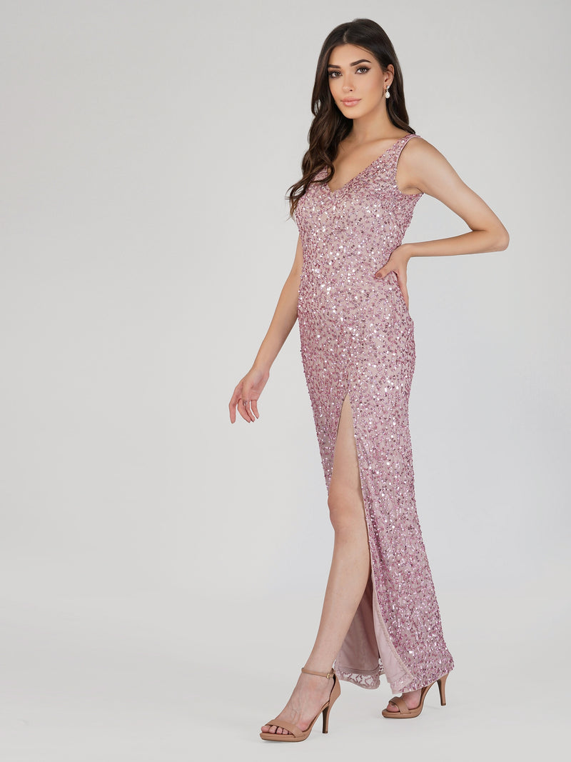 So Lovely Pink Mesh Maxi Dress – Beginning Boutique US