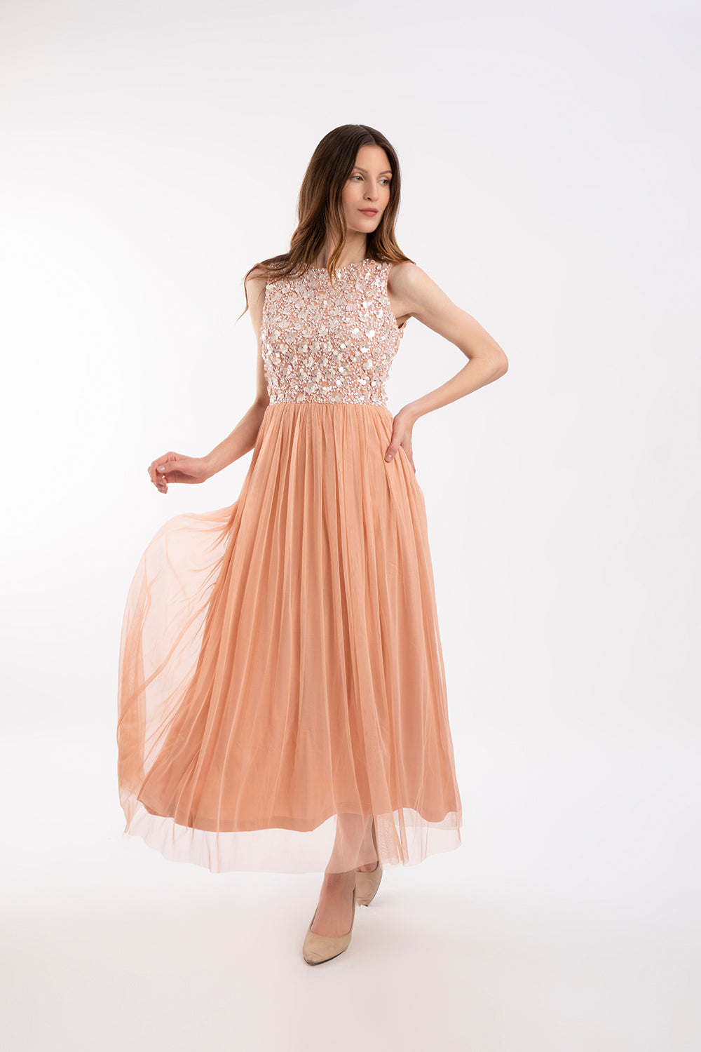 Hazel Blush Pink Bridesmaid Dress